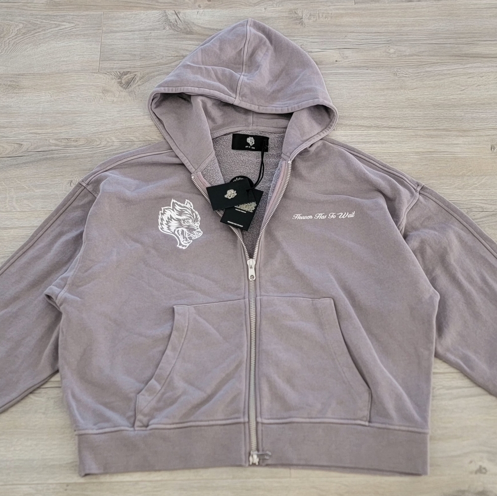 Darc Sport Time Darco Double Zip Hoodie in Pale Gray sz Large